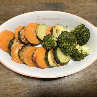 簡単レシピ　付け合わせレシピ　焼き野菜